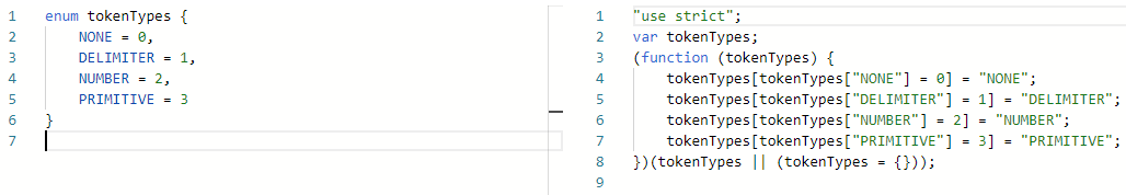 Typescript playground - enum